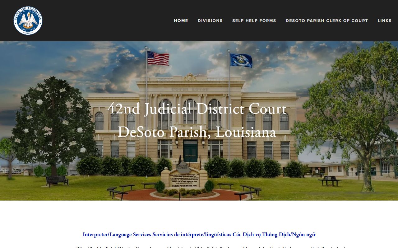 42nd Judicial District Court DeSoto Parish court records after arrest source
